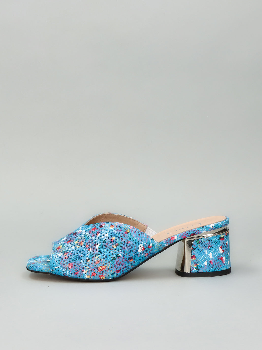 LEATHER SLIPPERS - BLUE