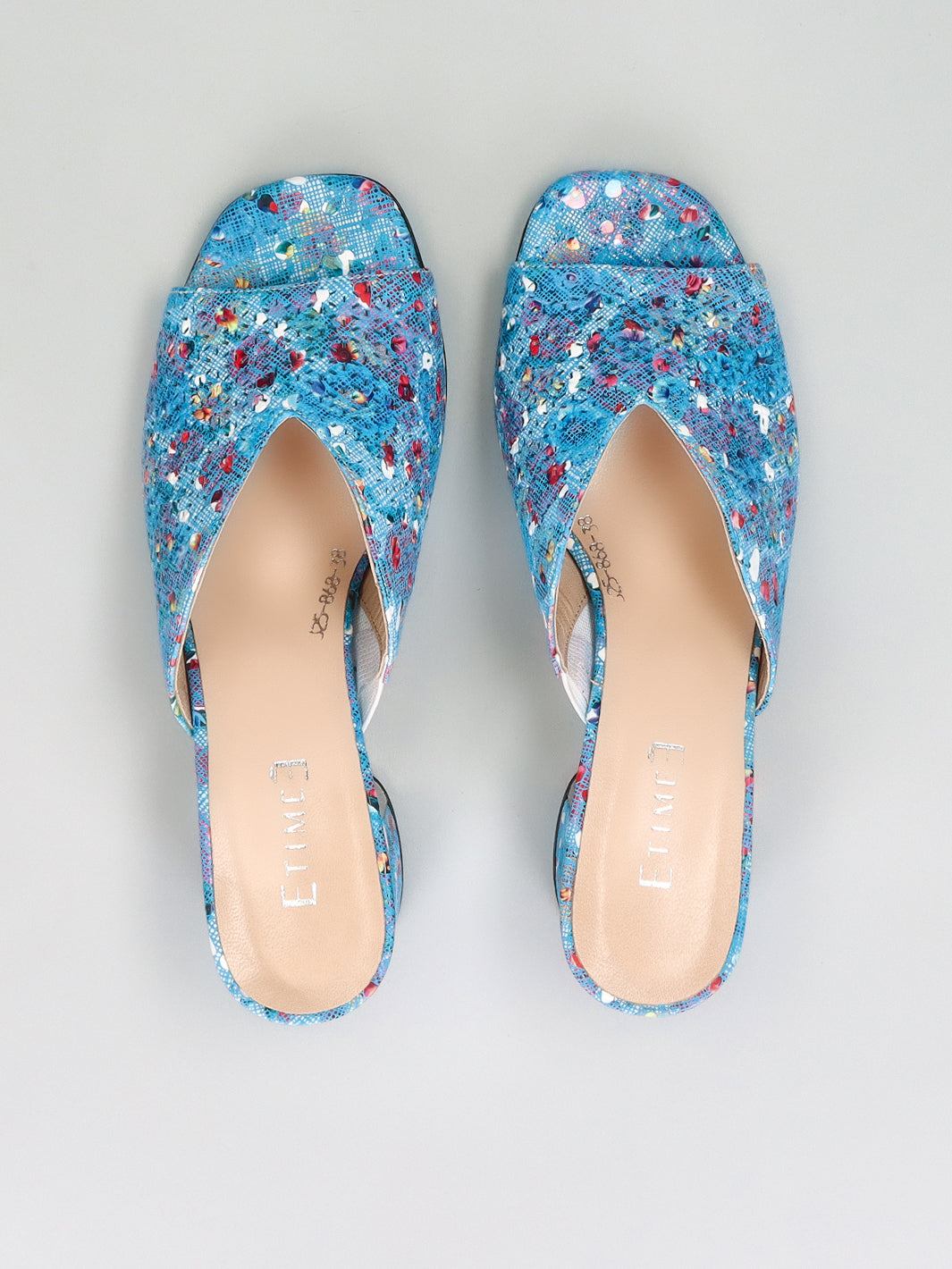 LEATHER SLIPPERS - BLUE