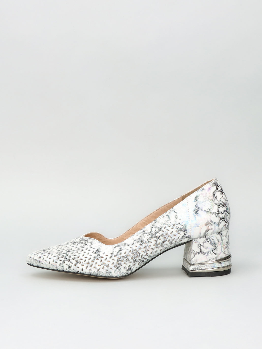 LEATHER PUMPS - GREY