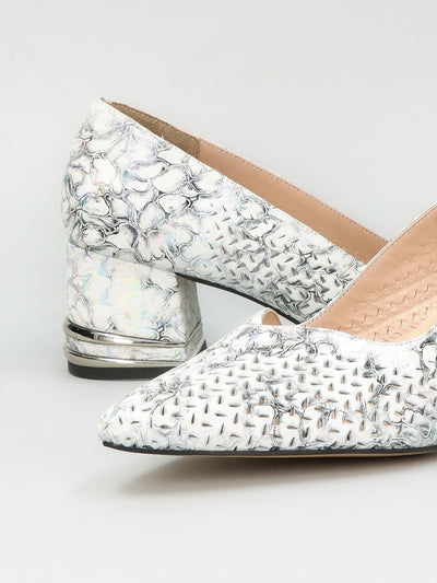 LEATHER PUMPS - GREY