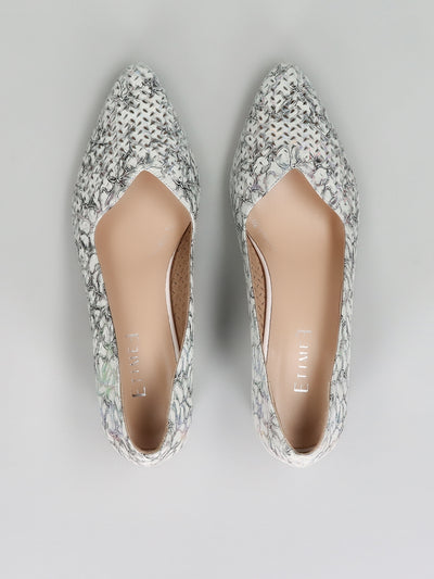 LEATHER PUMPS - GREY