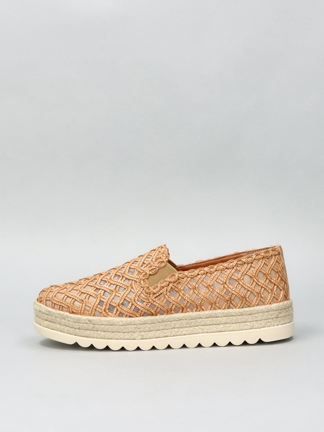 TEXTILE ESPADRILLES - BROWN