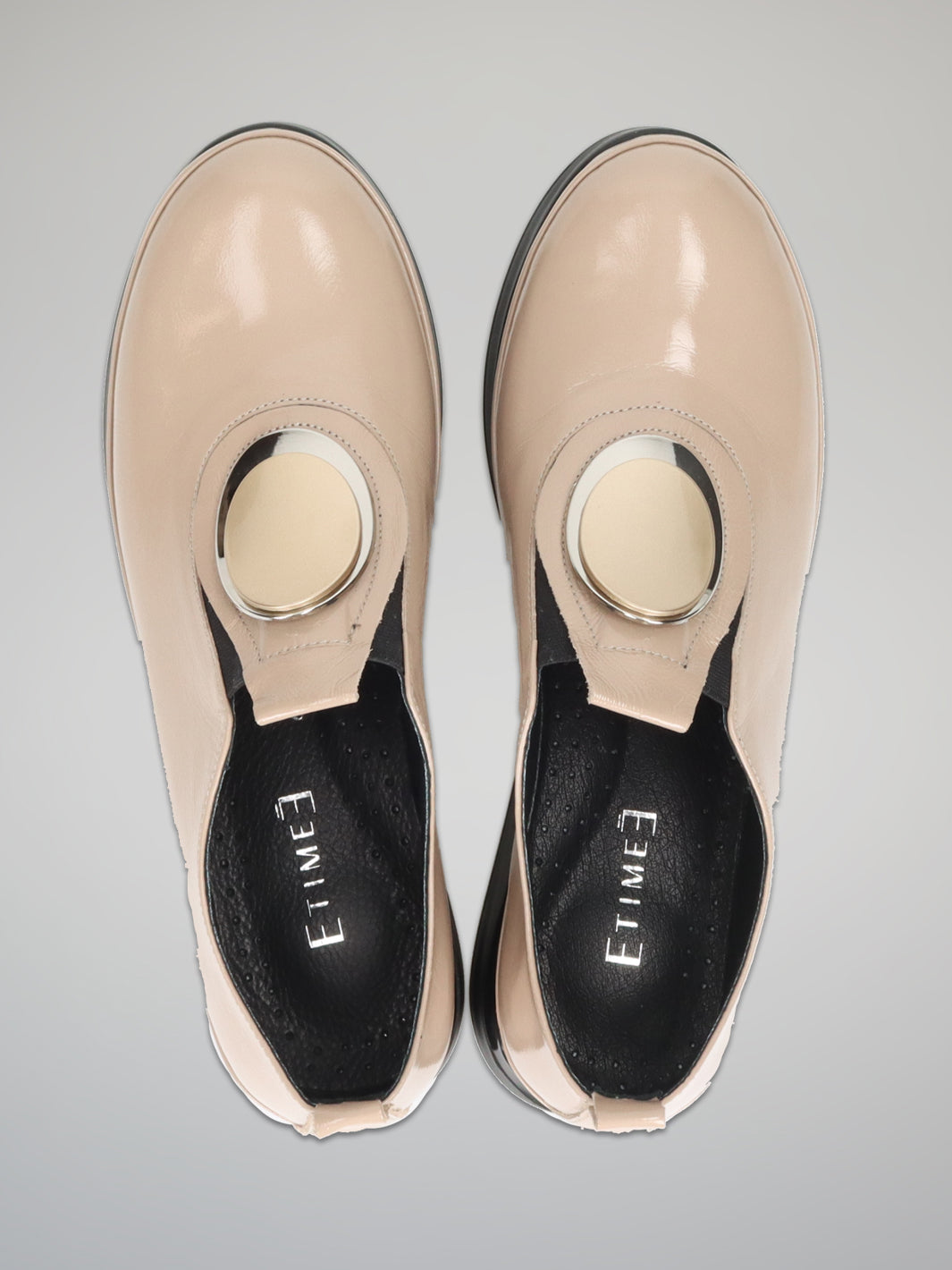 LEATHER LOW SHOES - BEIGE