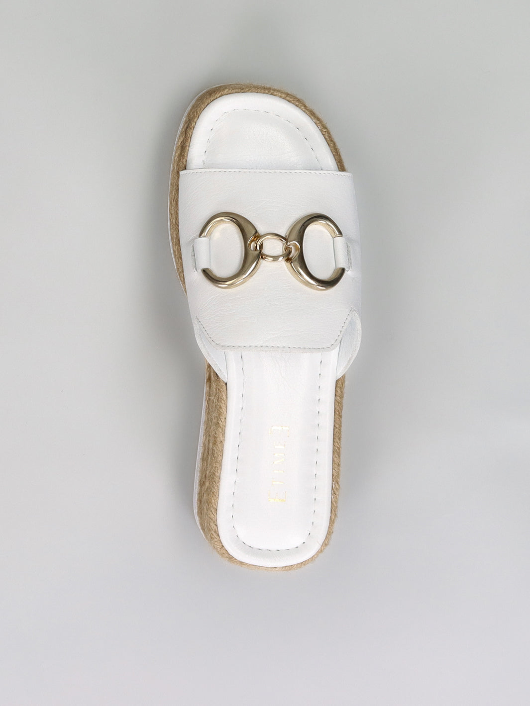 LEATHER SLIPPERS - WHITE