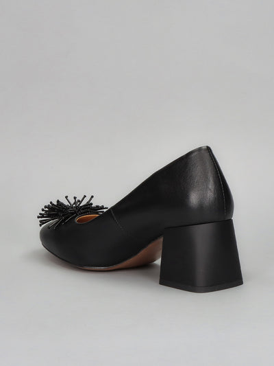 LEATHER PUMPS - BLACK