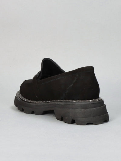NUBUCK LOW SHOES - BLACK