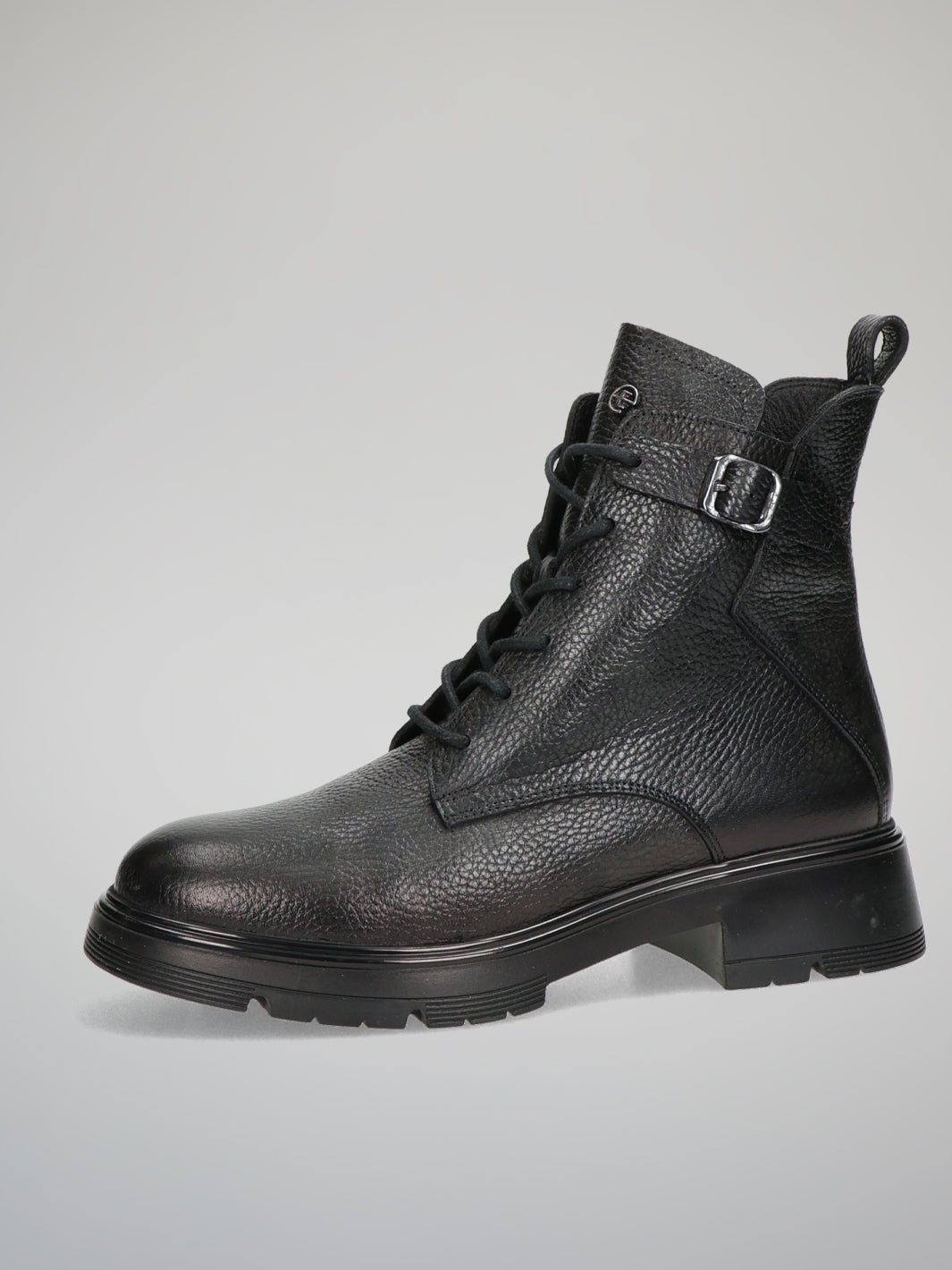 LEATHER ANKLE BOOTS - BLACK