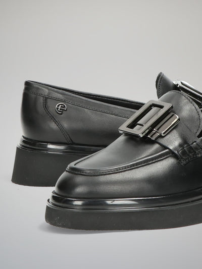 LEATHER SHOES - BLACK