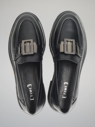 LEATHER SHOES - BLACK
