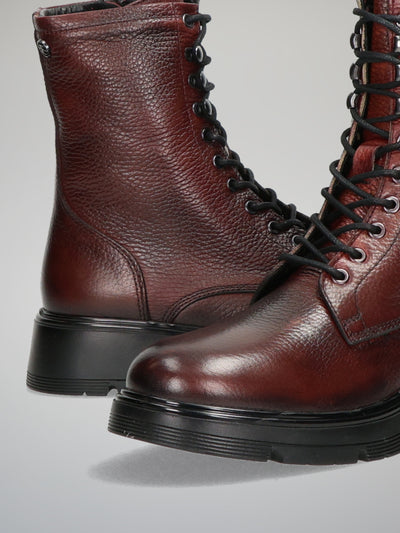 ANKLE BOOTS - BURGUNDY