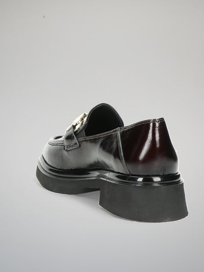 LEATHER SHOES - BURGUNDY