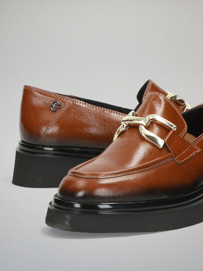 LEATHER SHOES - BROWN