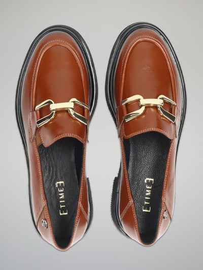 LEATHER SHOES - BROWN