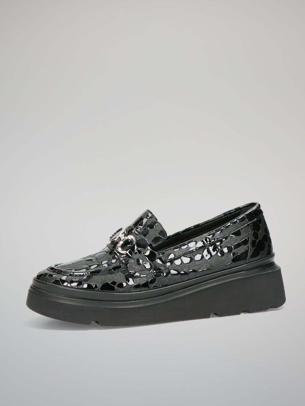 LEATHER LOW SHOES - BLACK