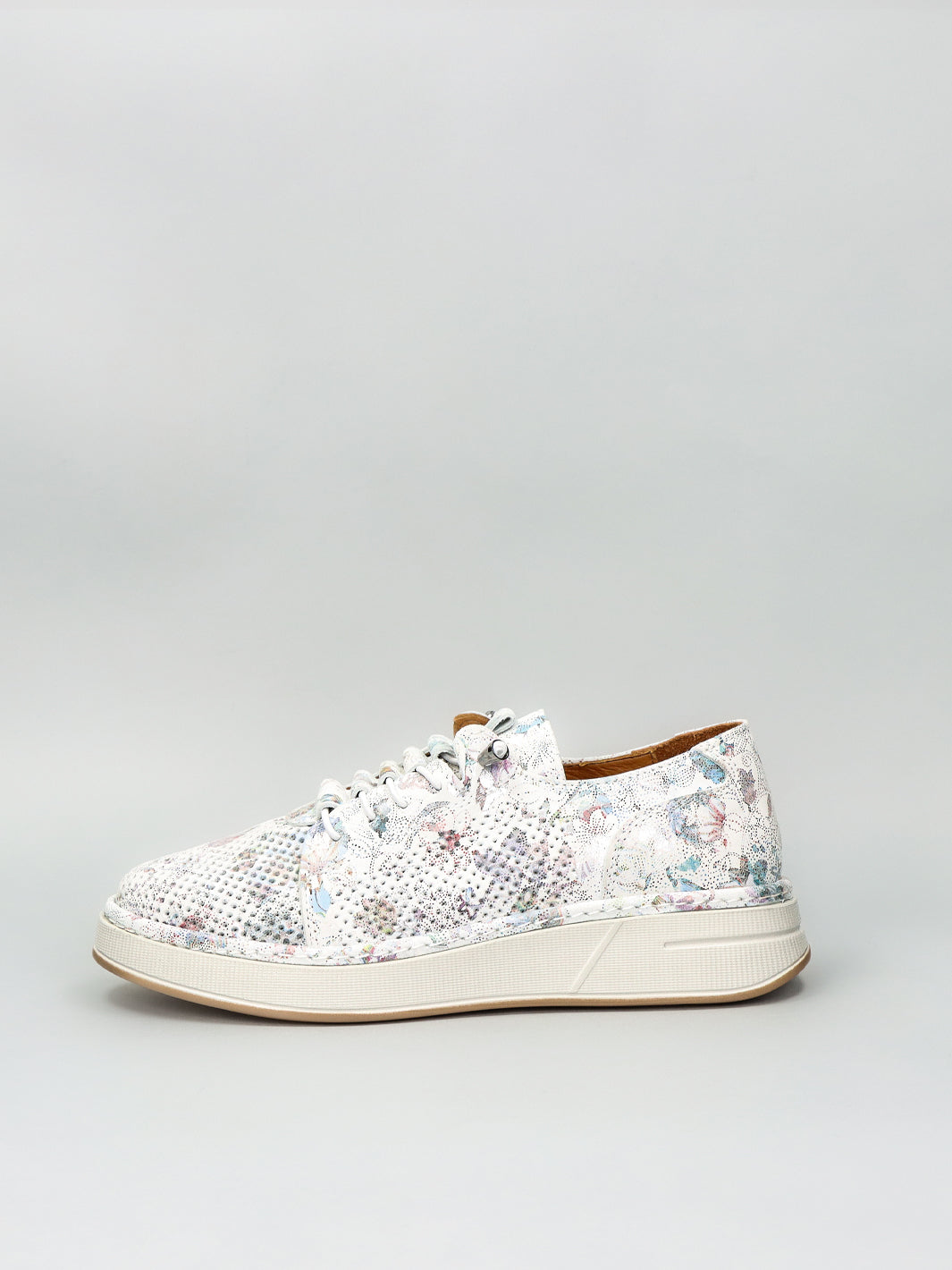 LEATHER LOW SHOES - MULTI/COLOURED