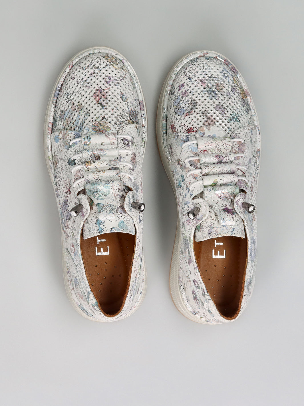 LEATHER LOW SHOES - MULTI/COLOURED