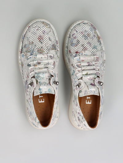 LEATHER LOW SHOES - MULTI/COLOURED