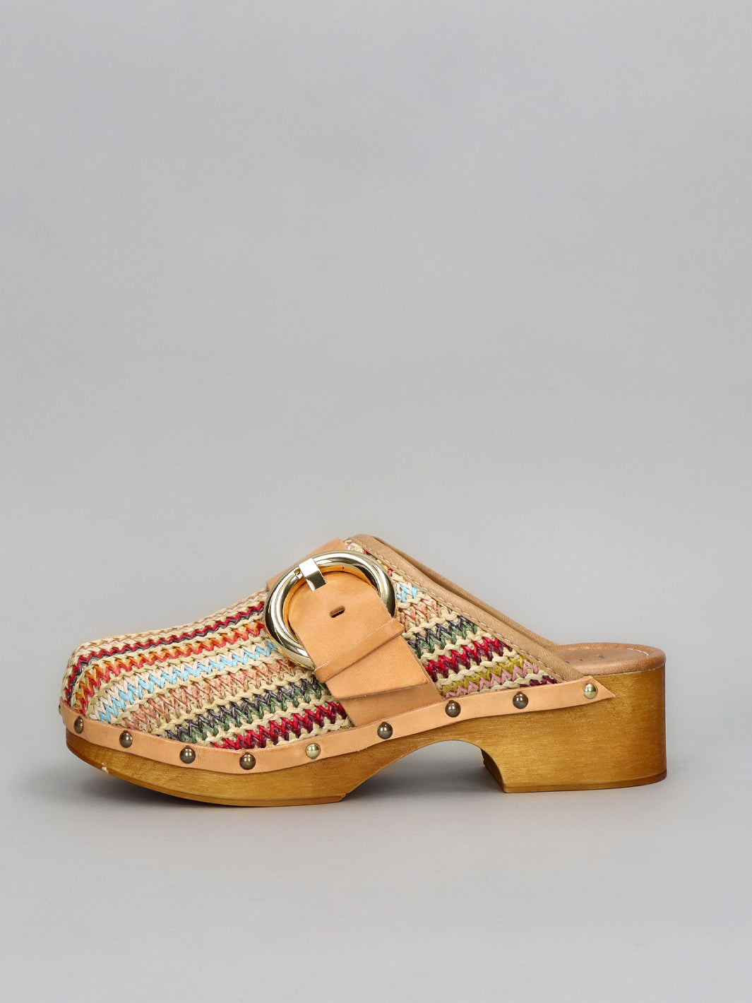 WOODEN SLIPPERS - MULTI/COLOURED