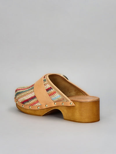 WOODEN SLIPPERS - MULTI/COLOURED