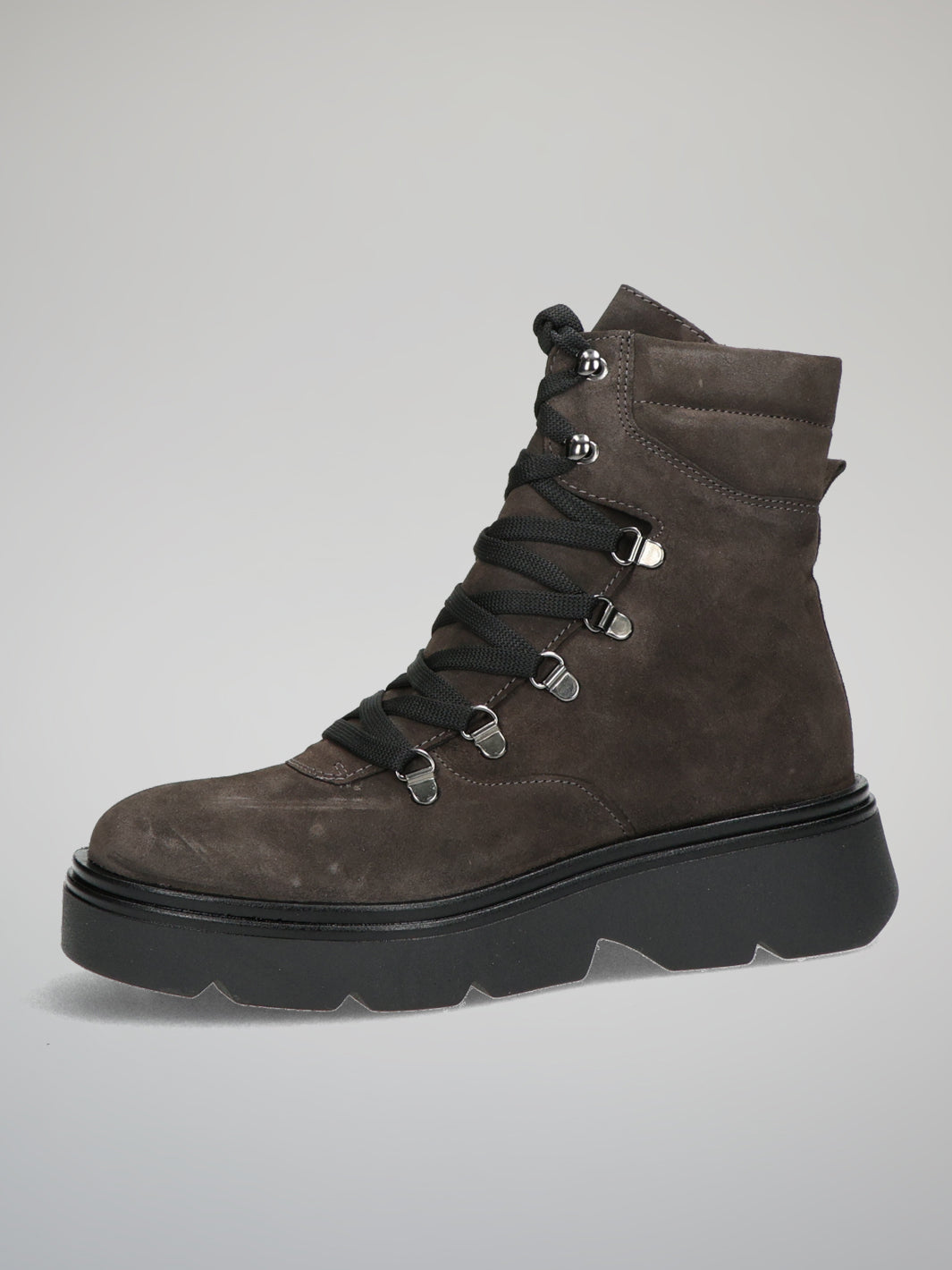 SUEDE ANKLE BOOTS - BROWN