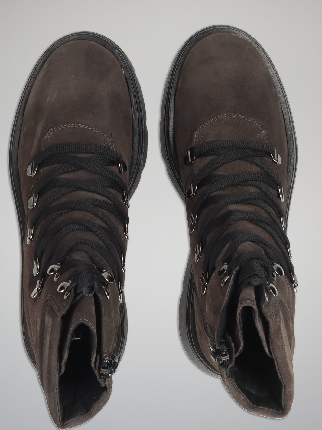 SUEDE ANKLE BOOTS - BROWN
