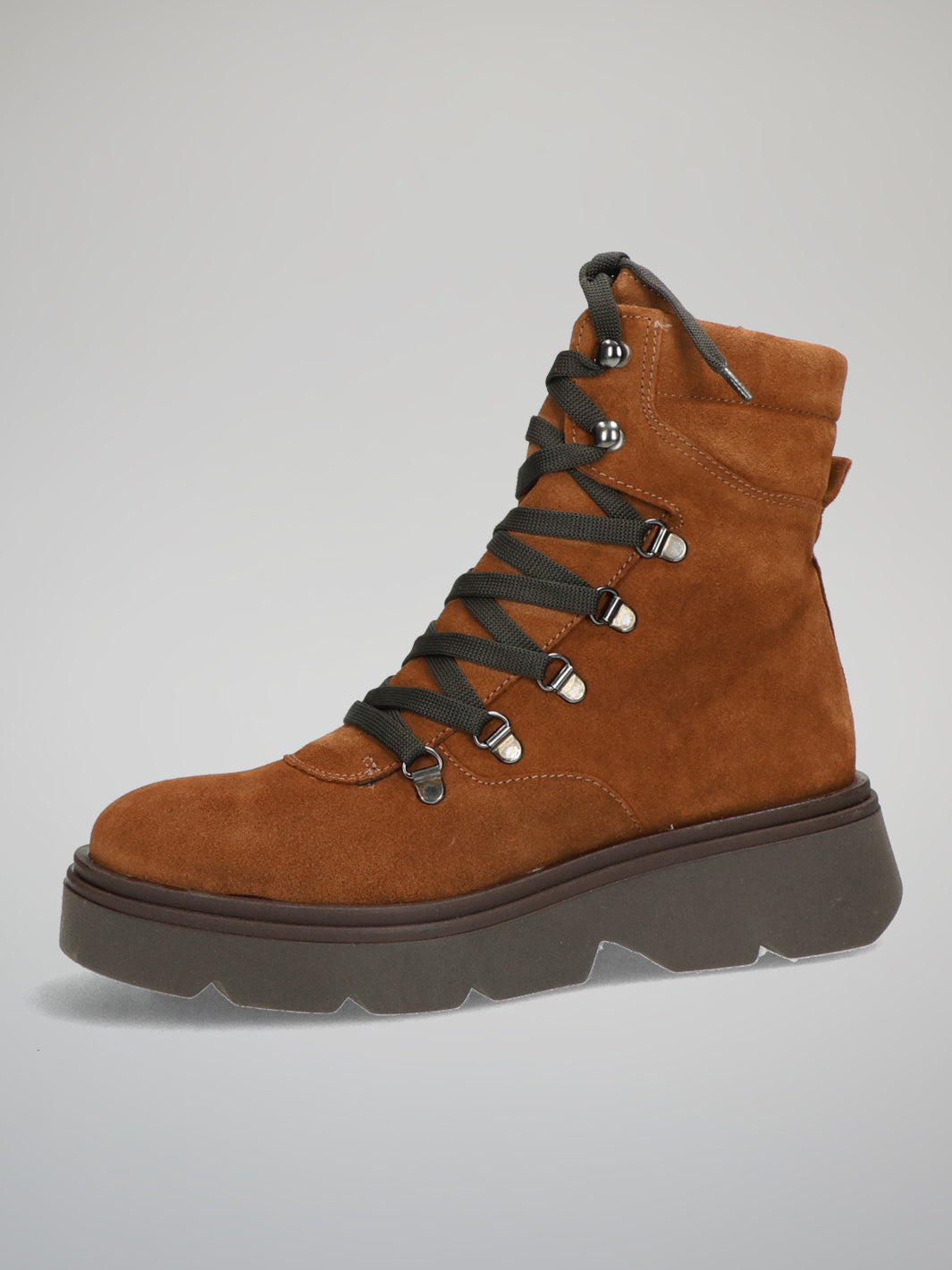 SUEDE ANKLE BOOTS - BROWN