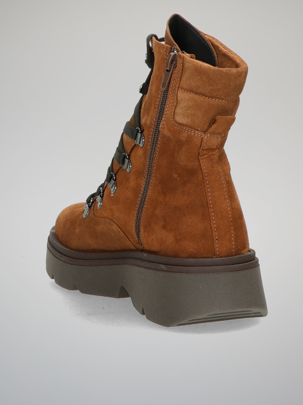 SUEDE ANKLE BOOTS - BROWN