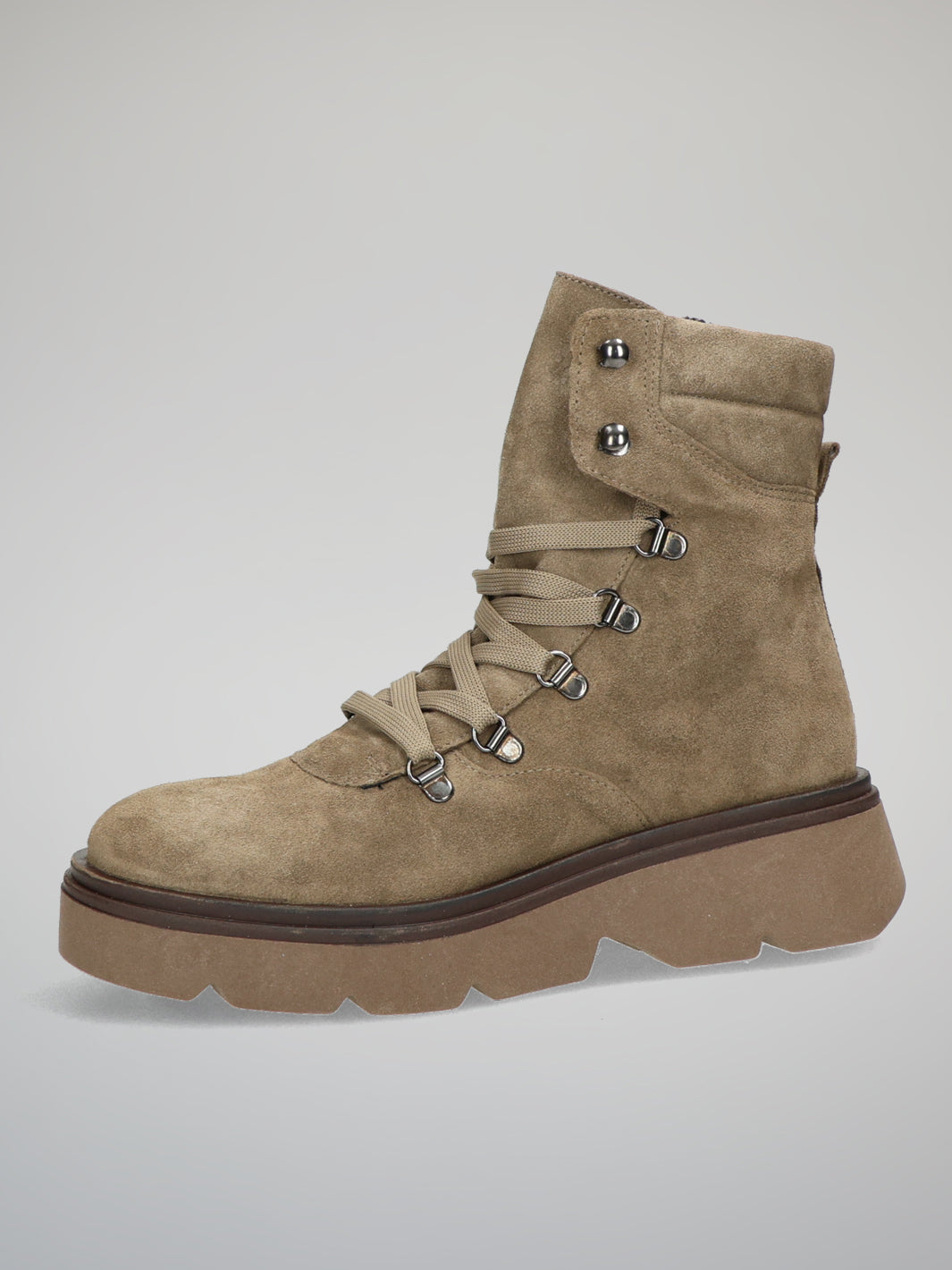 SUEDE ANKLE BOOTS - BROWN