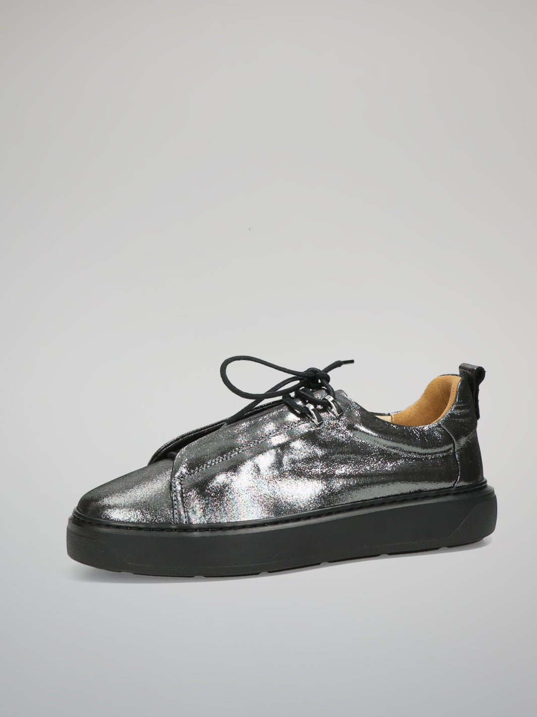 LEATHER SNEAKERS - METALLIC
