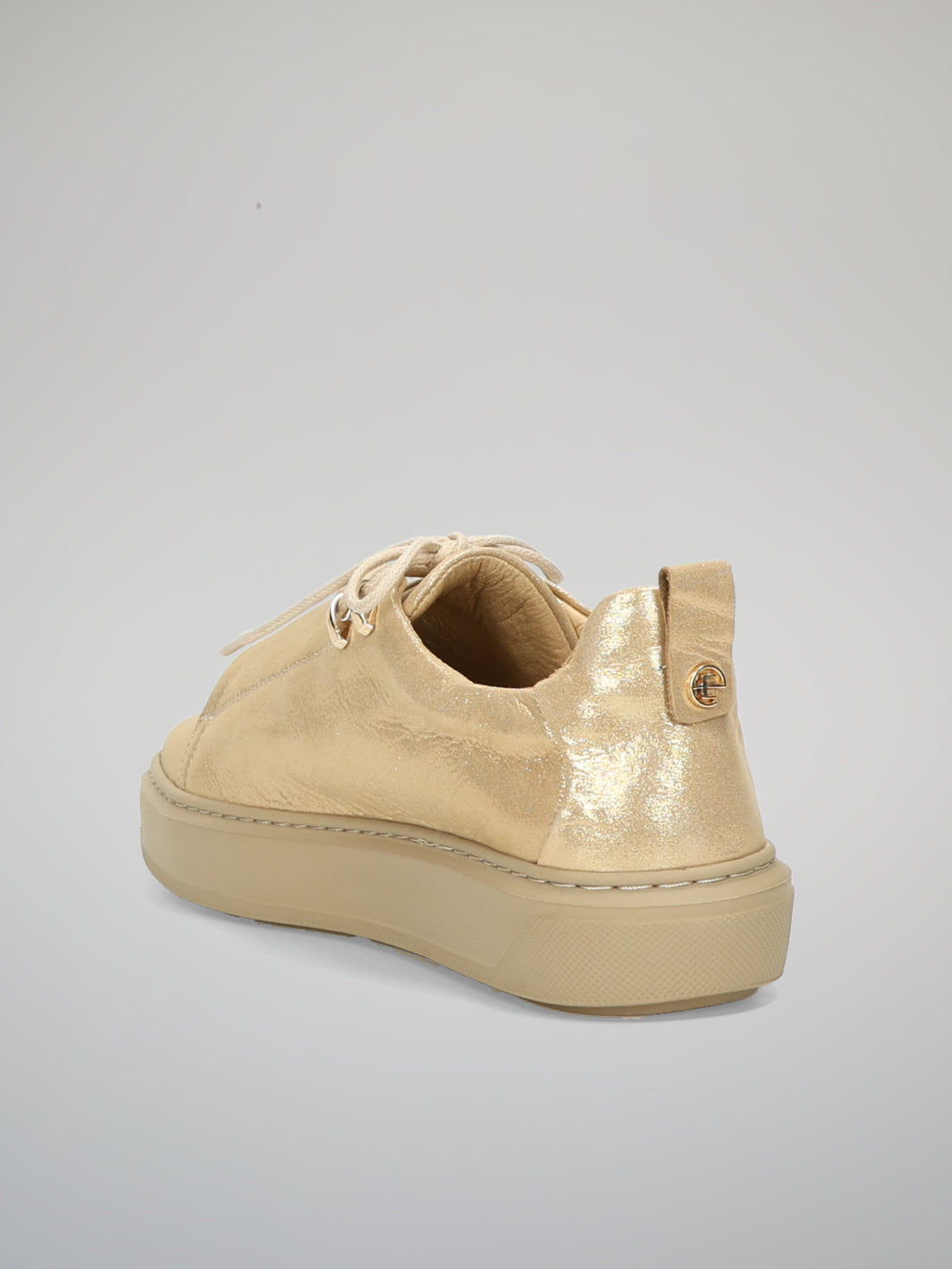 LEATHER SNEAKERS - GOLD