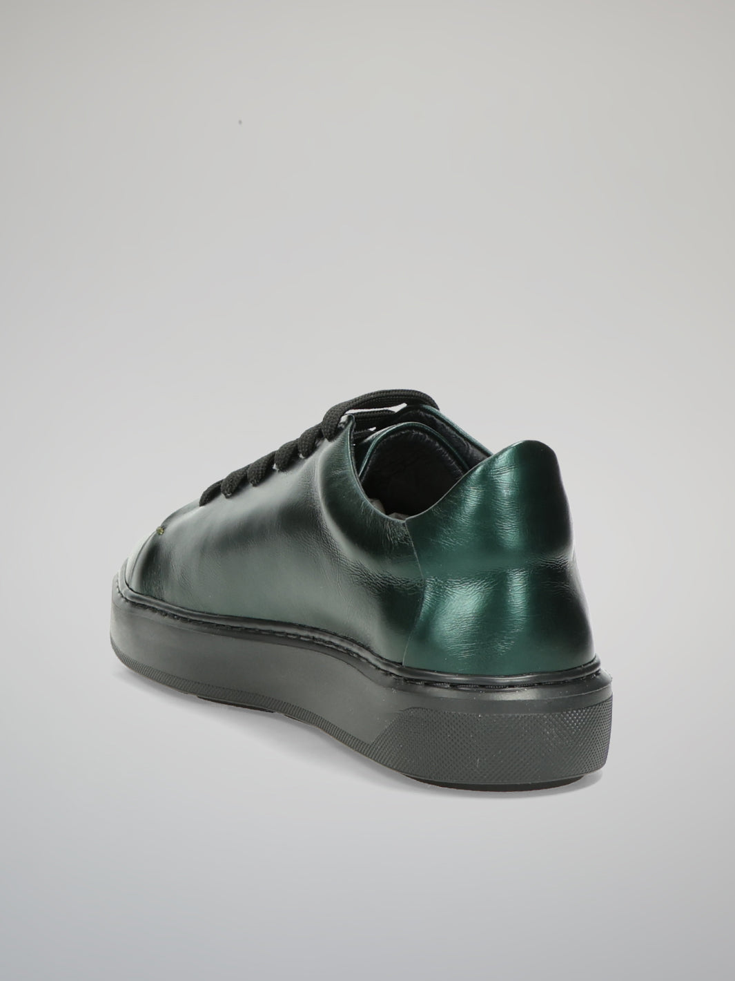 LEATHER TRAINERS - GREEN