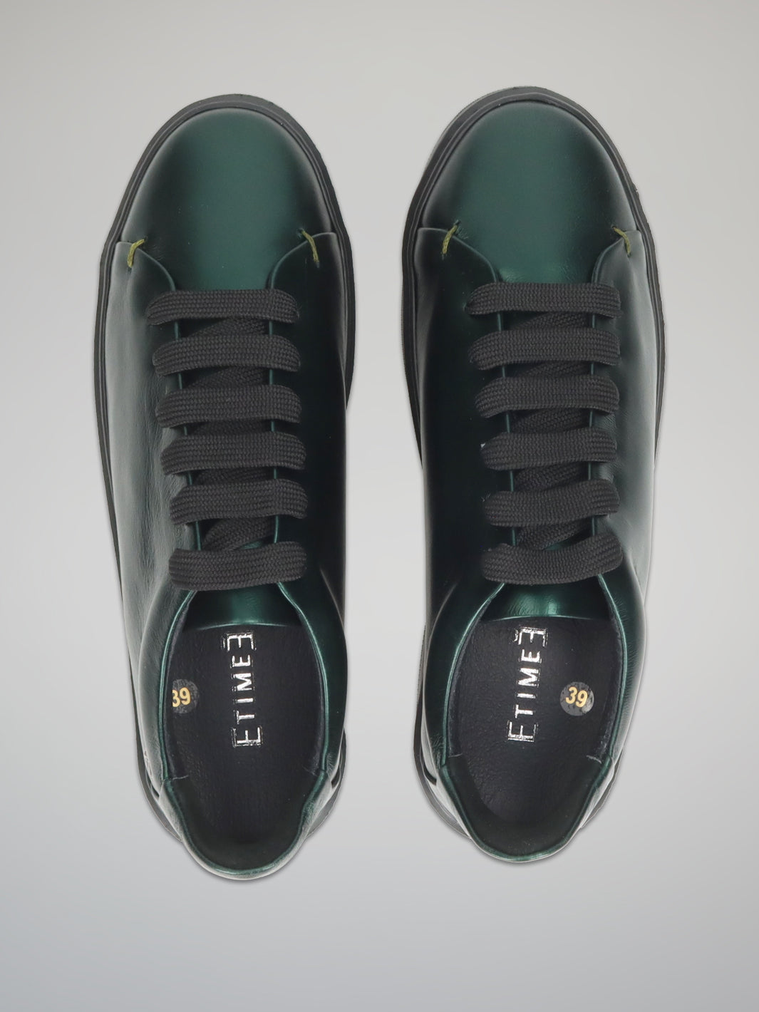 LEATHER TRAINERS - GREEN