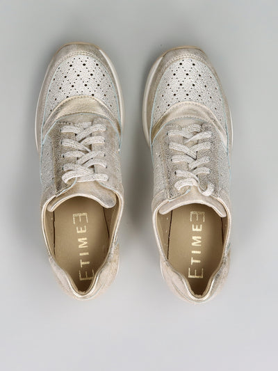 LEATHER SNEAKER - GOLD
