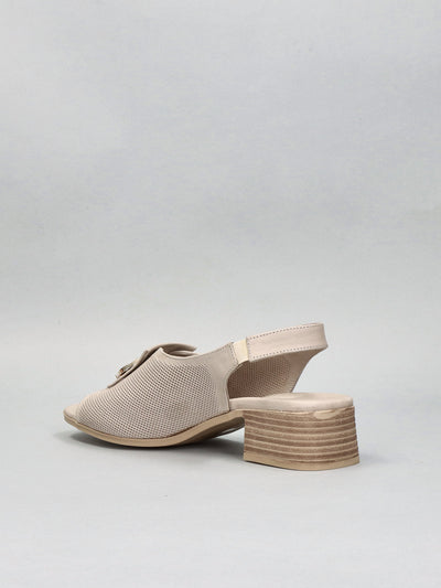 LEATHER SANDALS - GREY