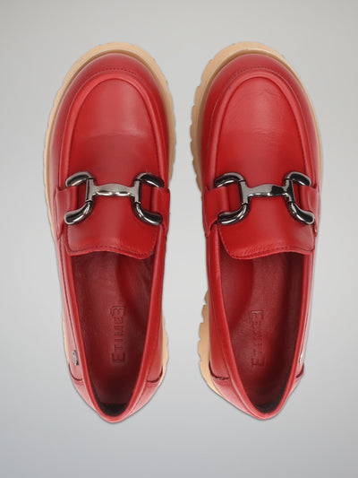 LEATHER SHOES - RED