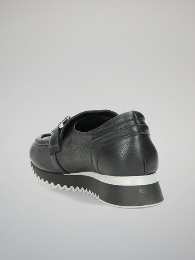 LEATHER SHOES - BLACK