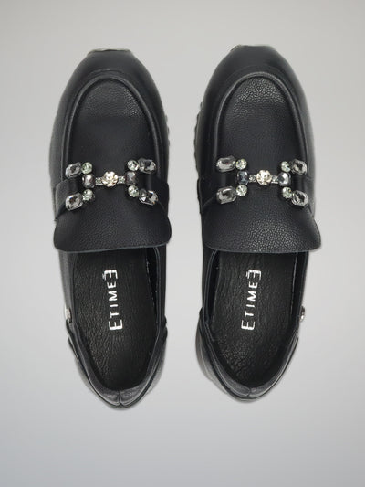 LEATHER SHOES - BLACK