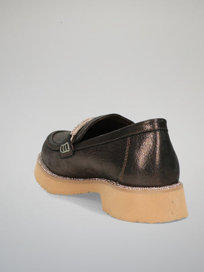 LEATHER SHOES - BROWN