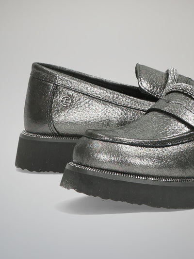 LEATHER SHOES - METALLIC
