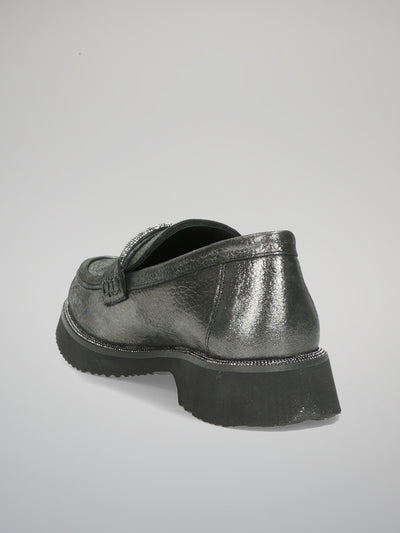 LEATHER SHOES - METALLIC