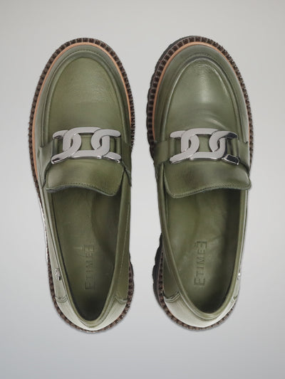 LEATHER SHOES - GREEN