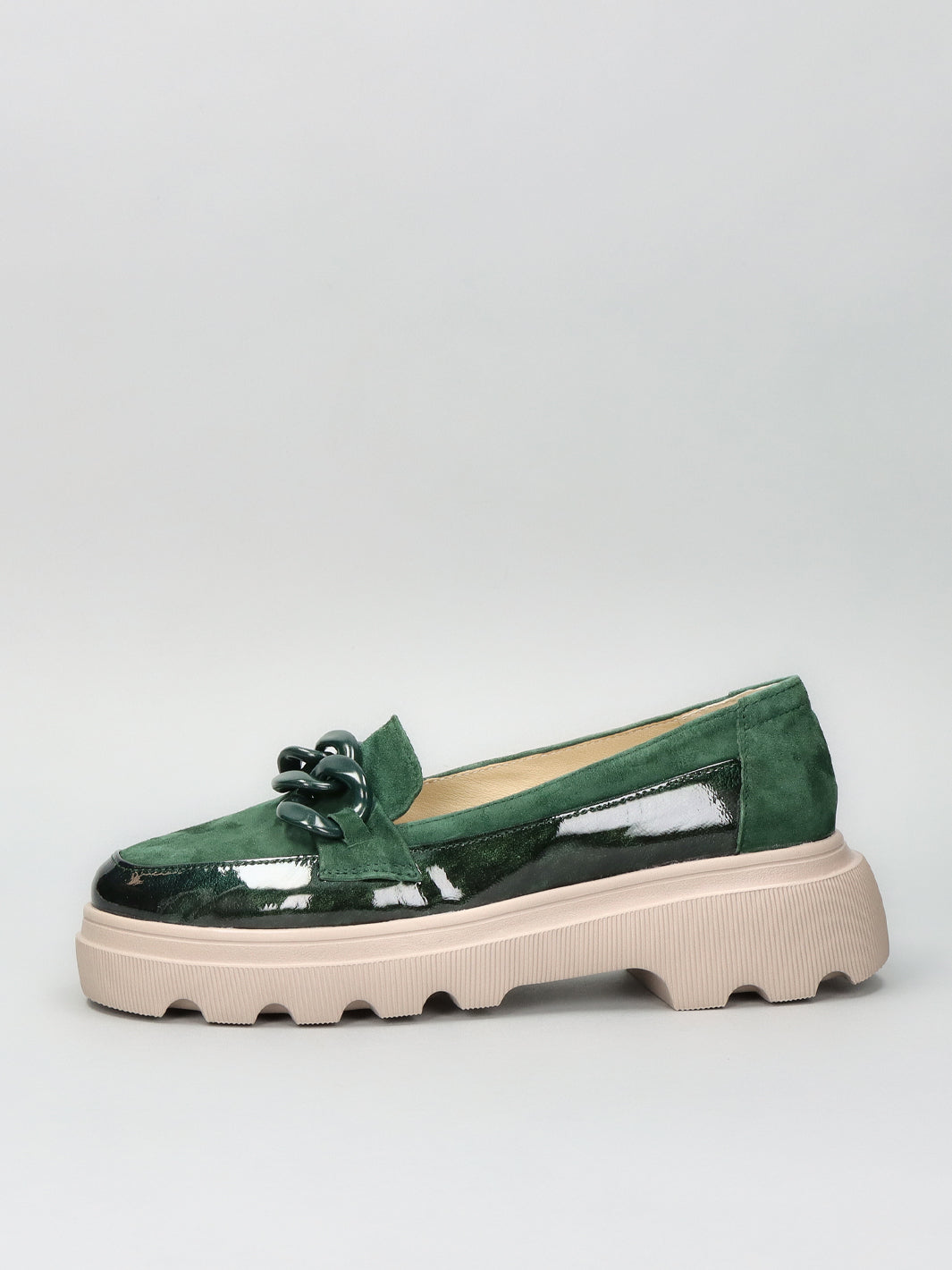 LEATHER MOCCASINS - GREEN