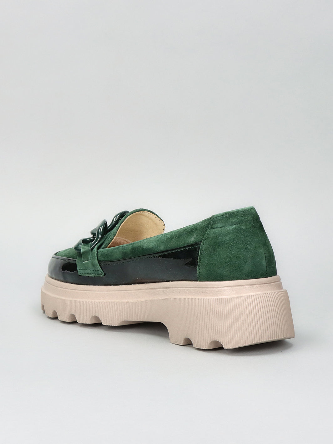 LEATHER MOCCASINS - GREEN