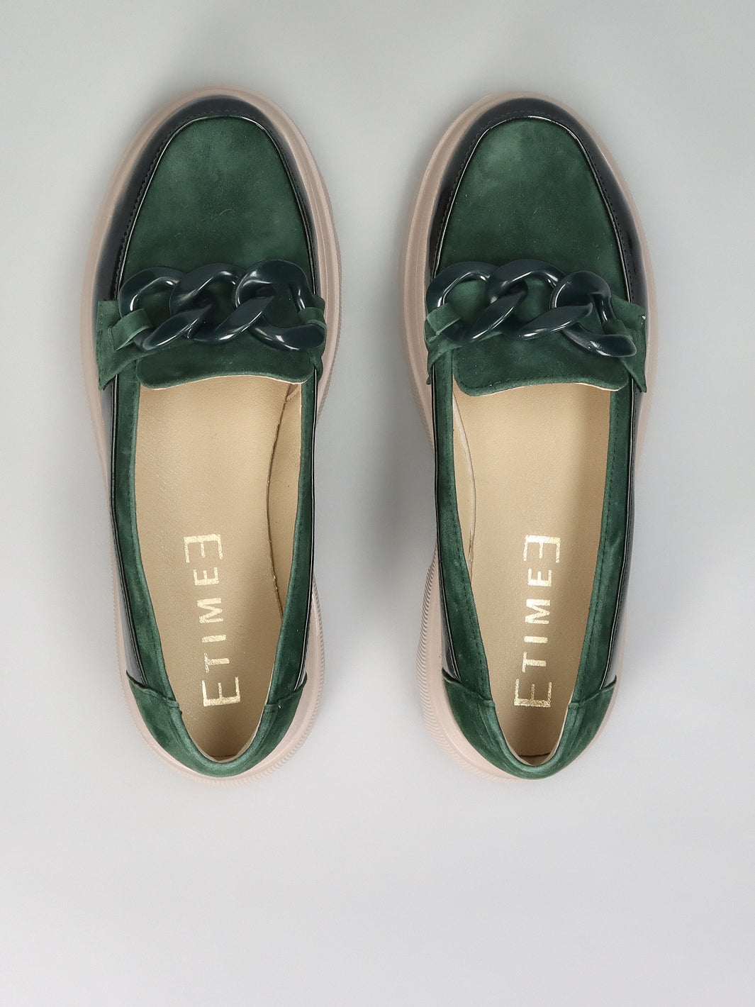 LEATHER MOCCASINS - GREEN