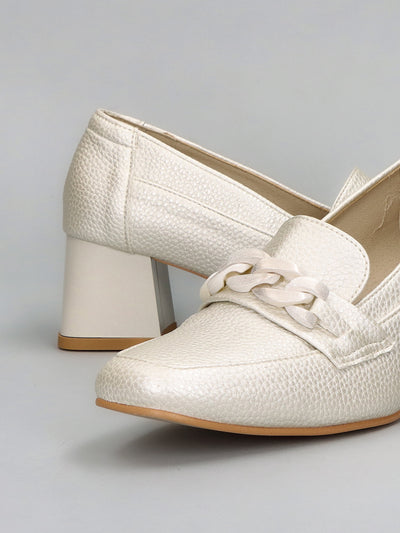 LEATHER LOW SHOES - BEIGE