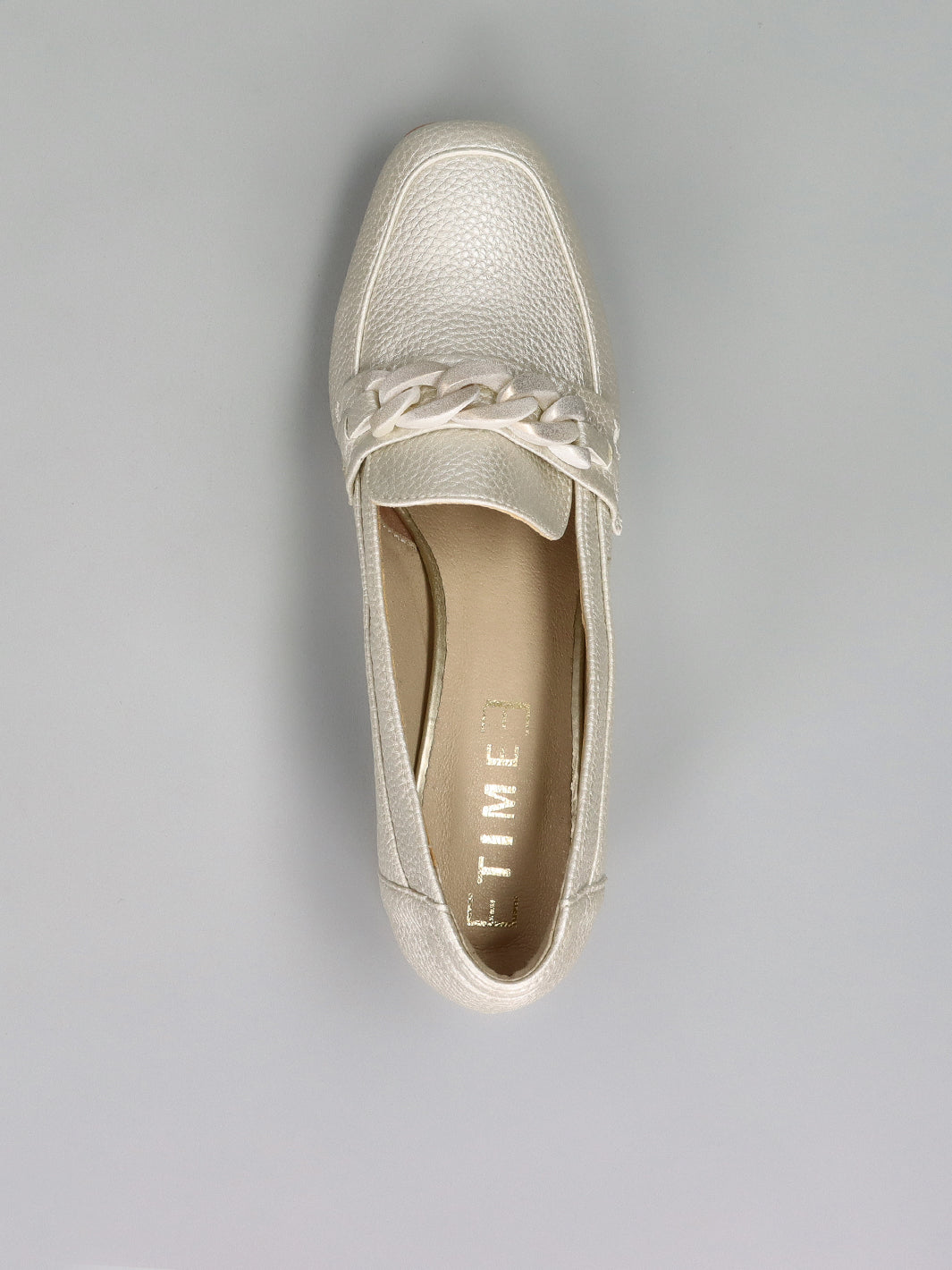 LEATHER LOW SHOES - BEIGE