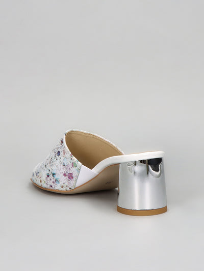 LEATHER SLIPPERS - WHITE