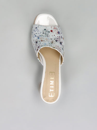 LEATHER SLIPPERS - WHITE