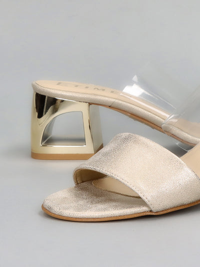 LEATHER SLIPPERS - GOLD