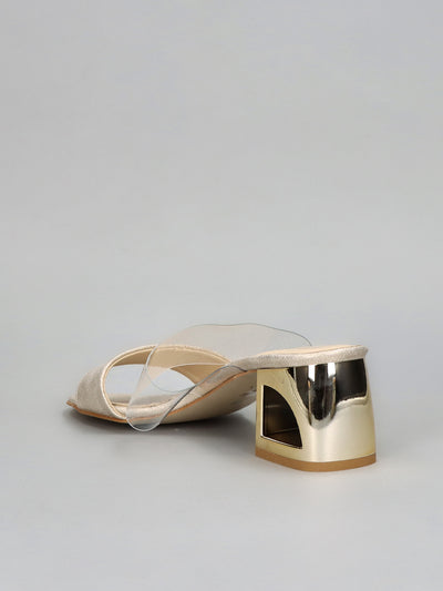 LEATHER SLIPPERS - GOLD